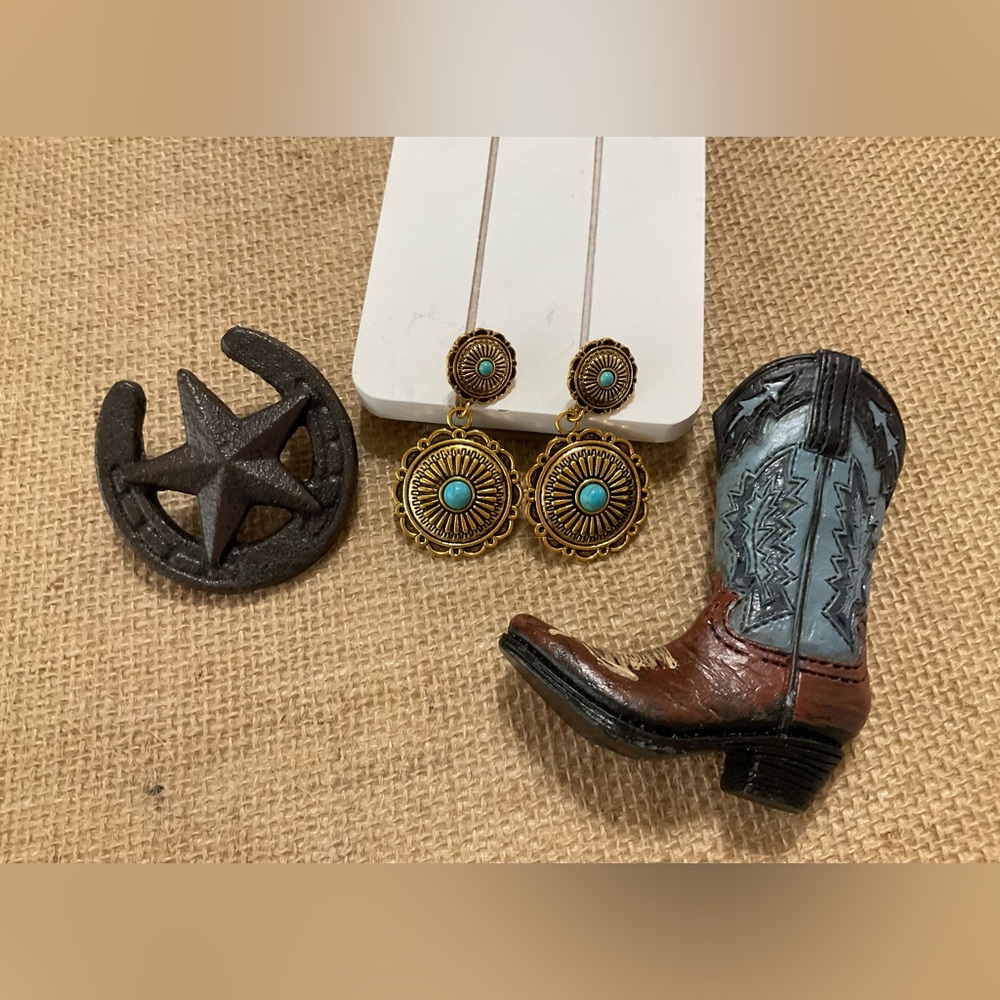 EARRINGS GOLD WESTERN